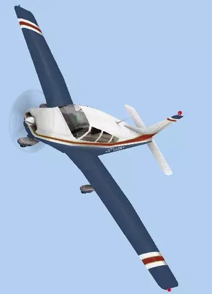 Piper Warrior II Low-poly 3D model