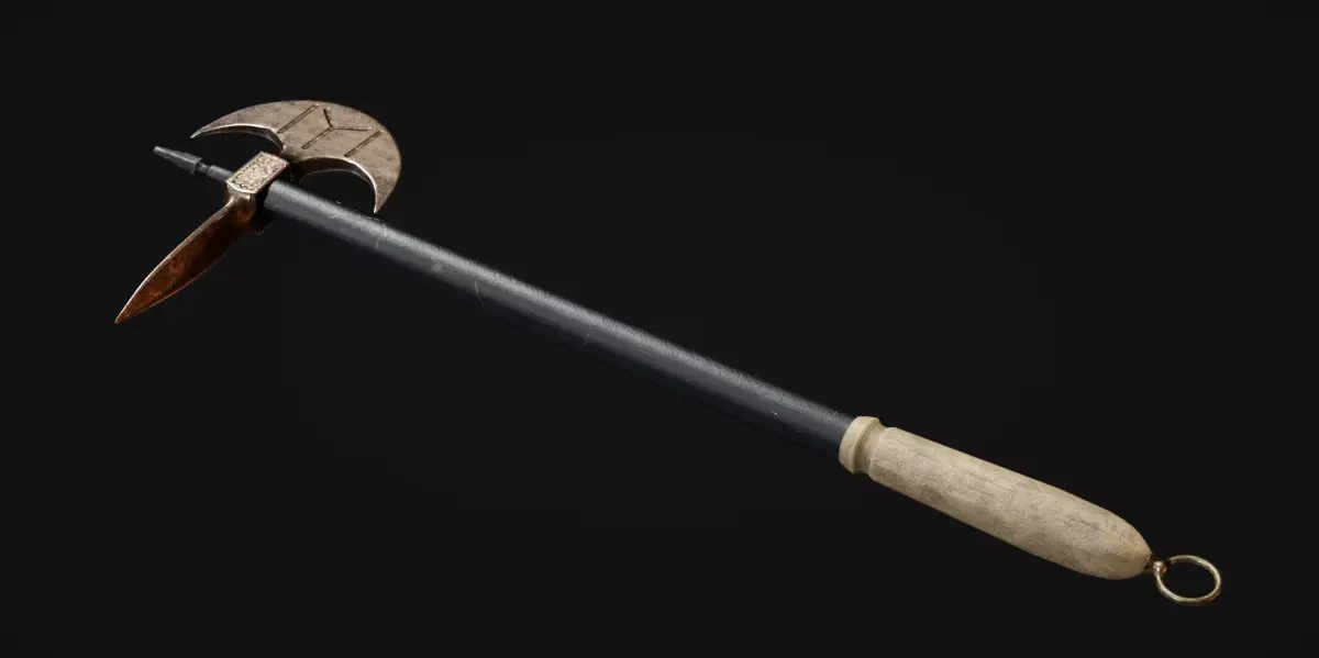 Iron Battle Axe Low-poly 3D model