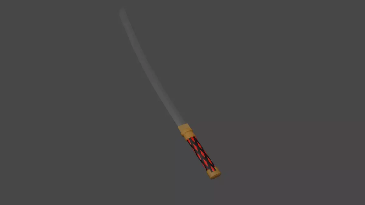 japanese katana PBR LOW-POLY GAME READY asian samurai shuriken  Low-poly 3D model