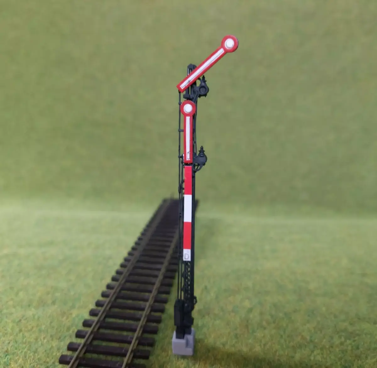 Railway Semaphore double arm static clear way 1-87 resin 3D print model