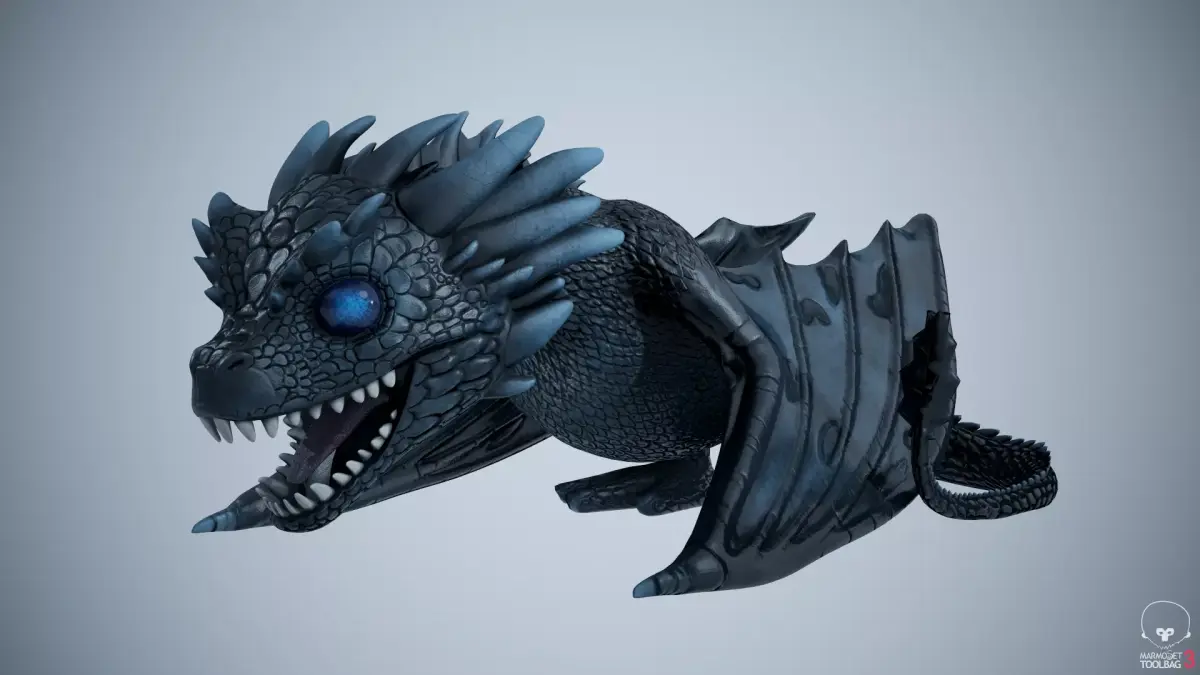 Viserion Game of Thrones Drake Low-poly 3D model