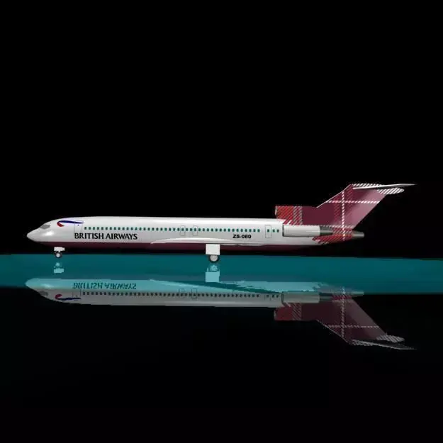 British Airways 727 - 200 3D model