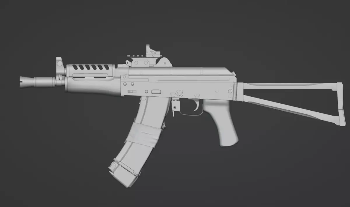 AKS 74U PM Low-poly 3D model