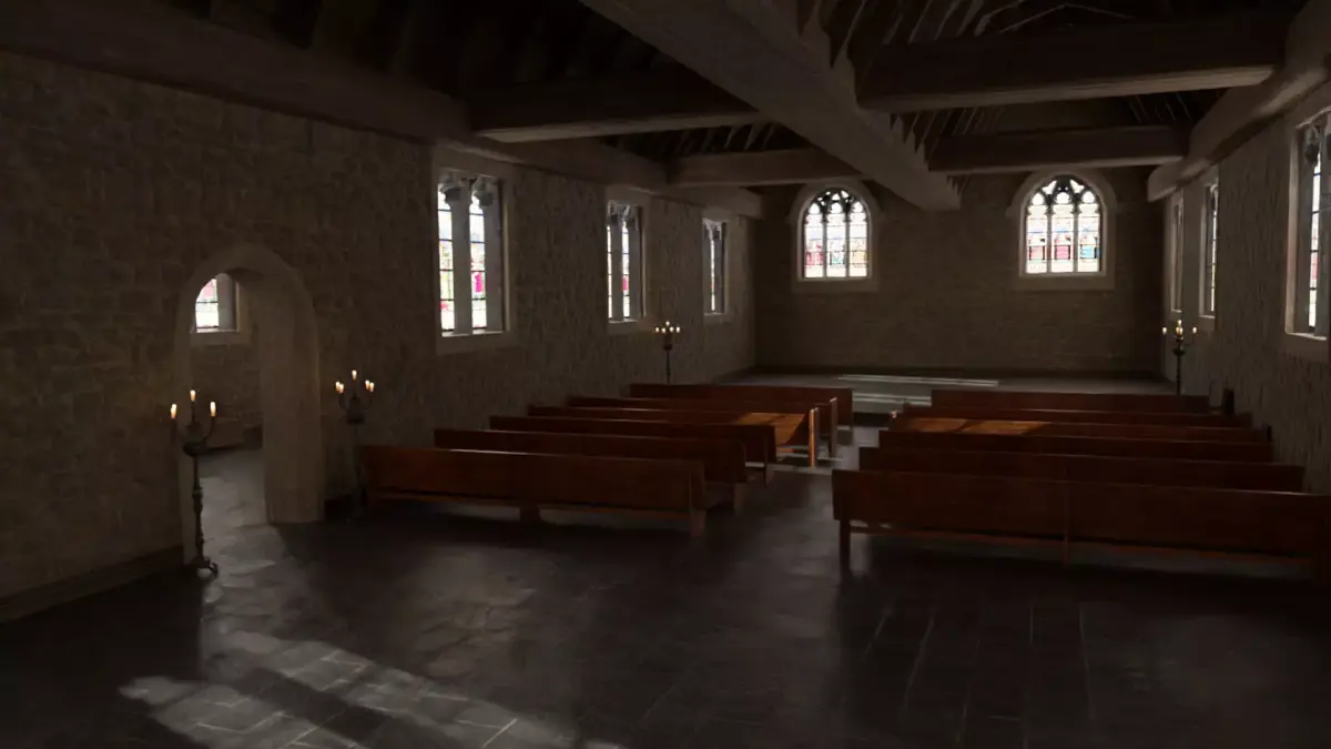 Church Low-poly 3D model shop