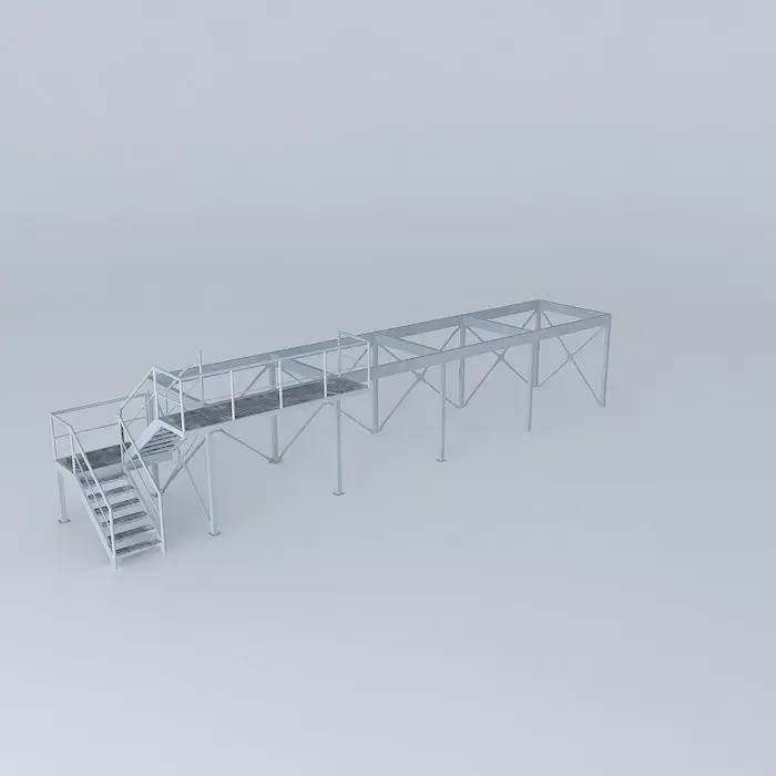 Mezzanine support conteiner 12m Free 3D model