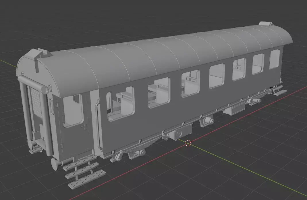 H0 1-87 scale Umbauwagen B3yg 2nd class 3D print model