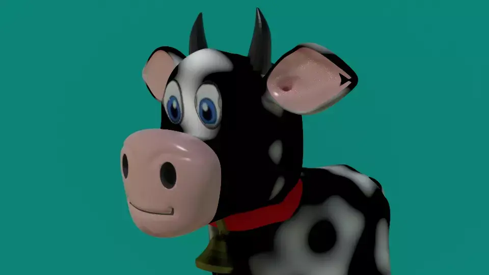 cartoon cow Free 3D model
