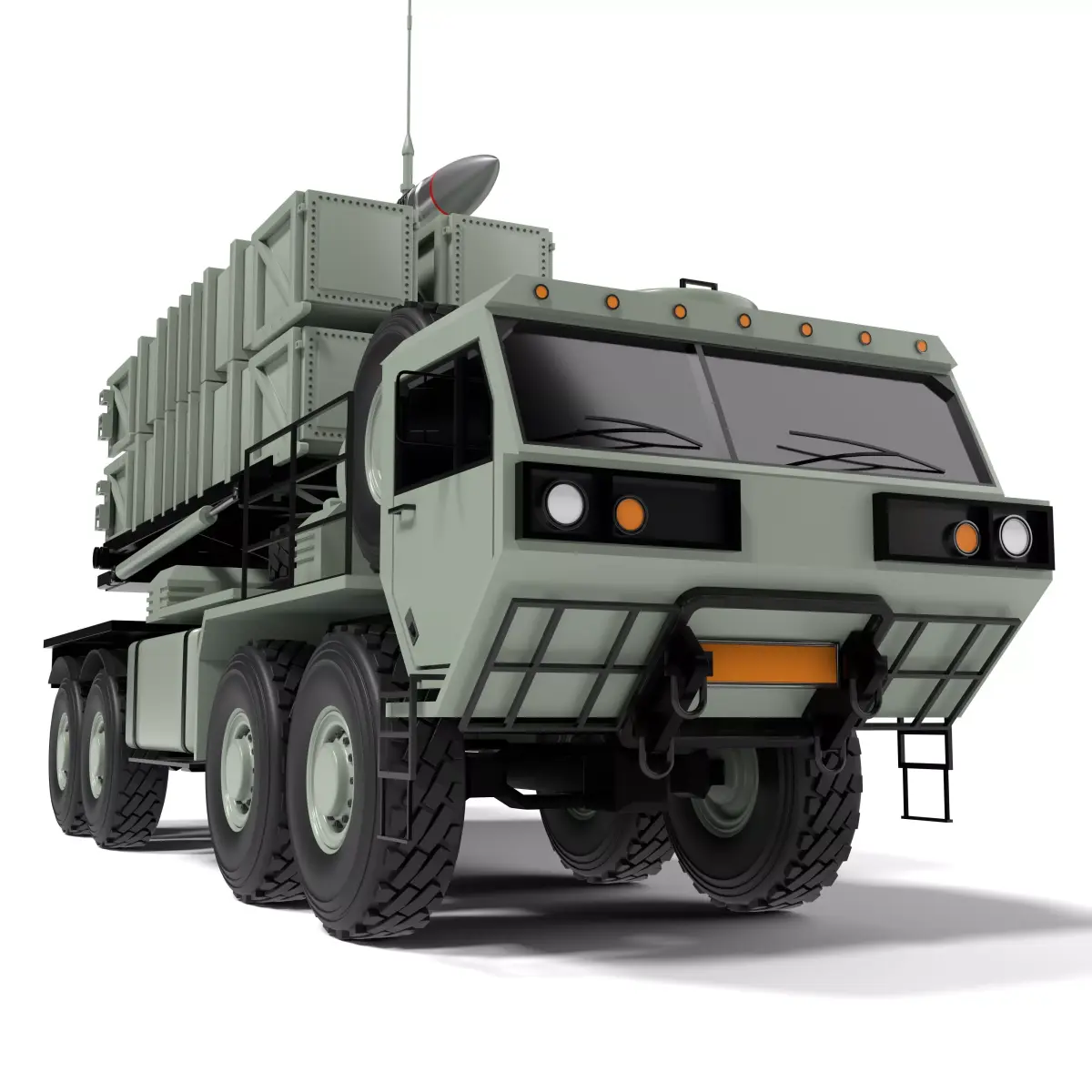 MIM 104 Patriot Air Defense Missile System Truck Launcher 3D model