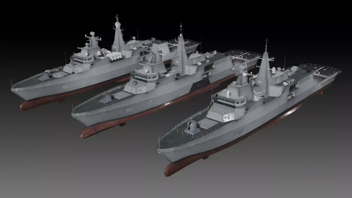MEKO A200 Frigate variations 3D Model Pack