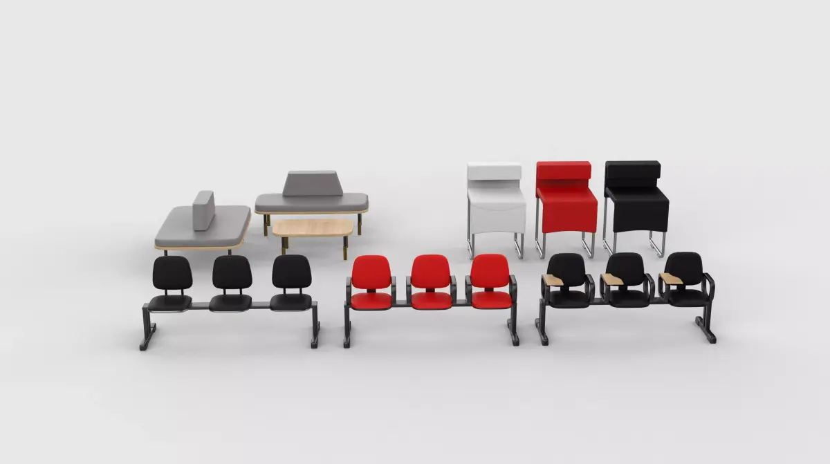 Longarina chair set  3D model