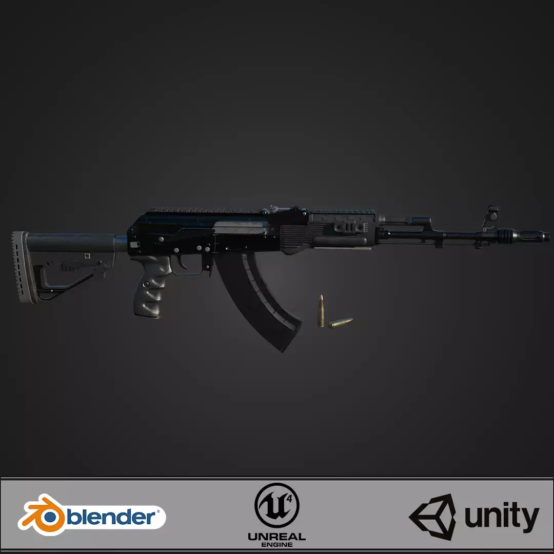 AK-203 Assault Rifle 3D model