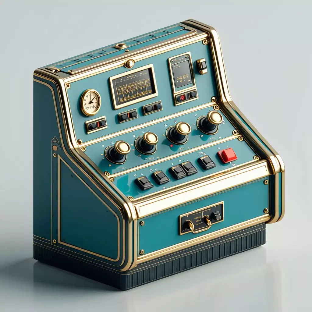 Vintage SciFi Control Panel Low-poly 3D model