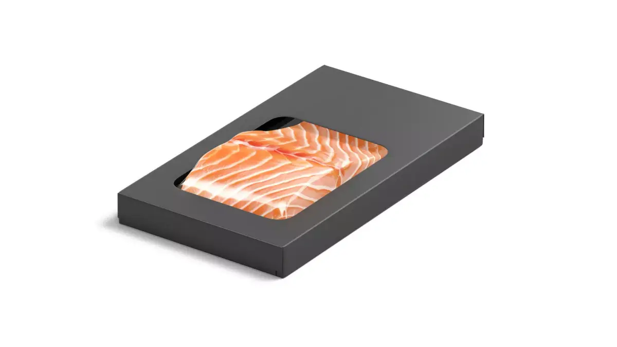 Black Salmon Box Pack - trout cardboard tray  3D model