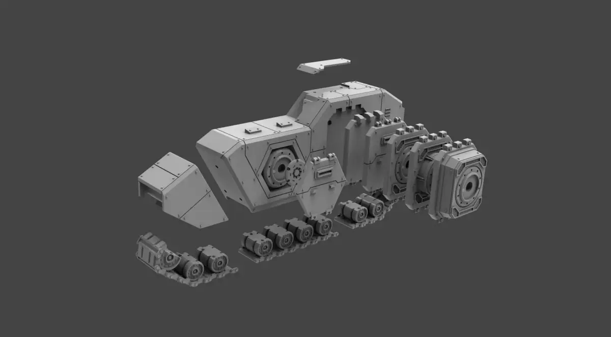 Armored Might MRHV - Tracked Propulsion 3D print model
