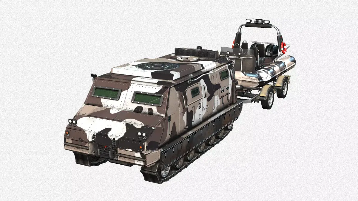 Tracked armored vehicle Low-poly 3D model get
