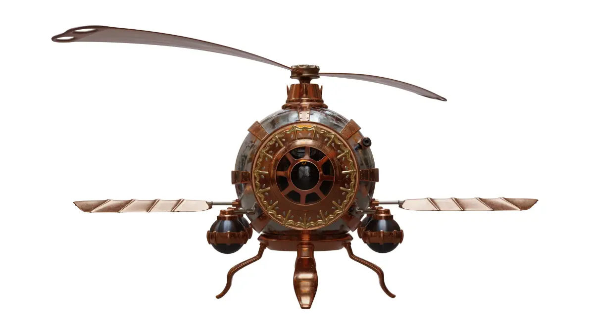 3D Steampunk Helicopter 3D model