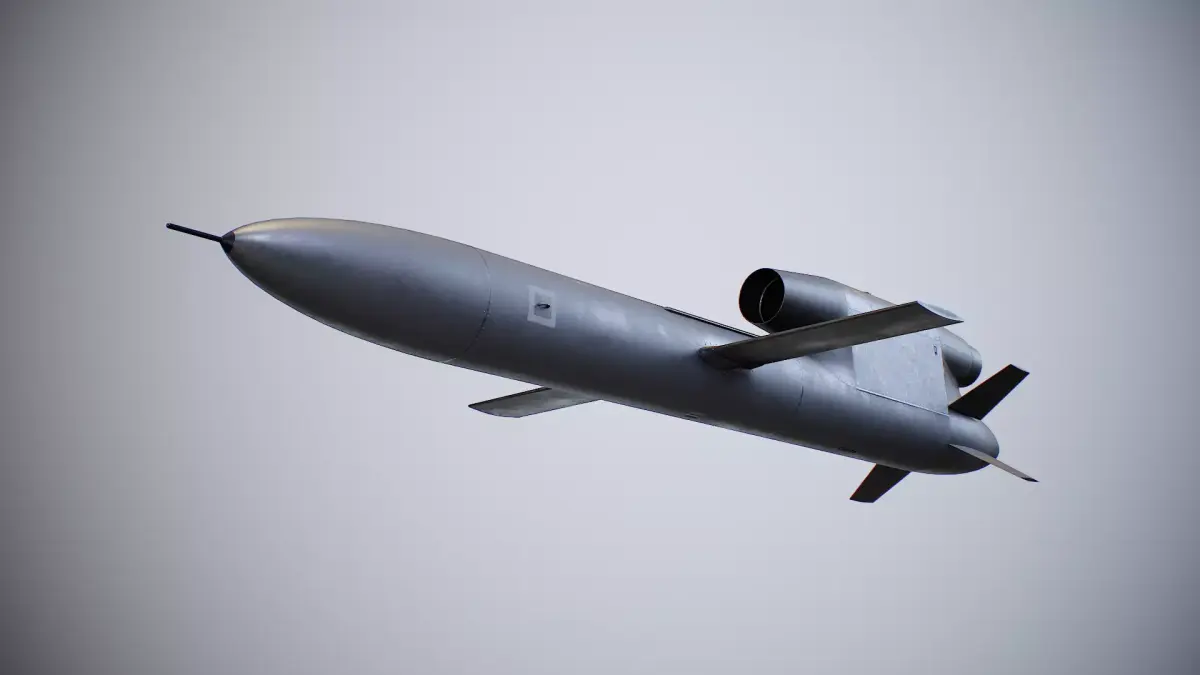 FP-5 Flamingo Ukrainian long-range cruise missile Low-poly 3D model