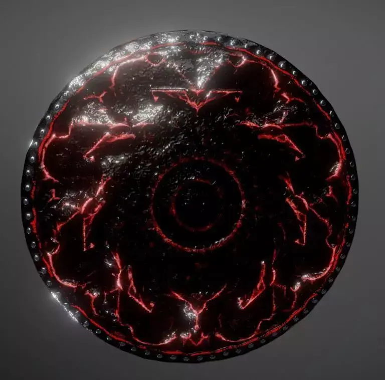 Stout Shield Low-poly 3D model