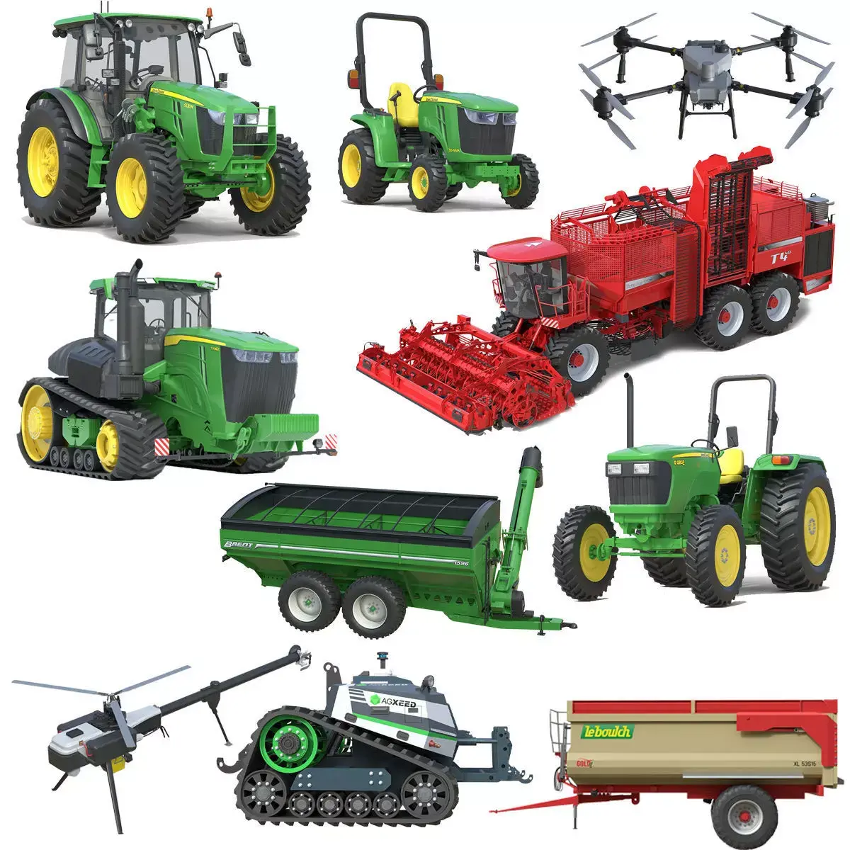 Farm Vehicles 3D Model Collection v2 3D Model Pack