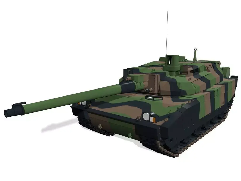 Tank 3D model in camouflage 3D model