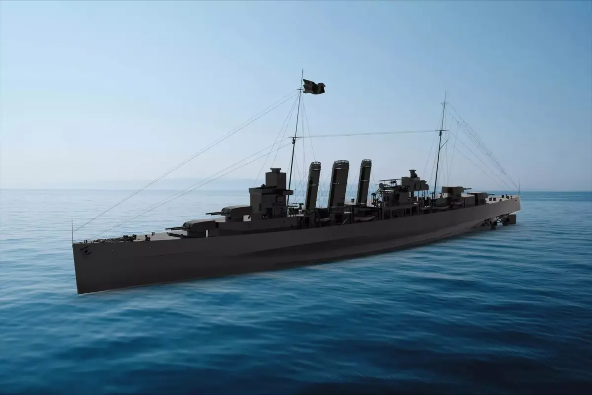 HMS Kent Cruiser 3D model