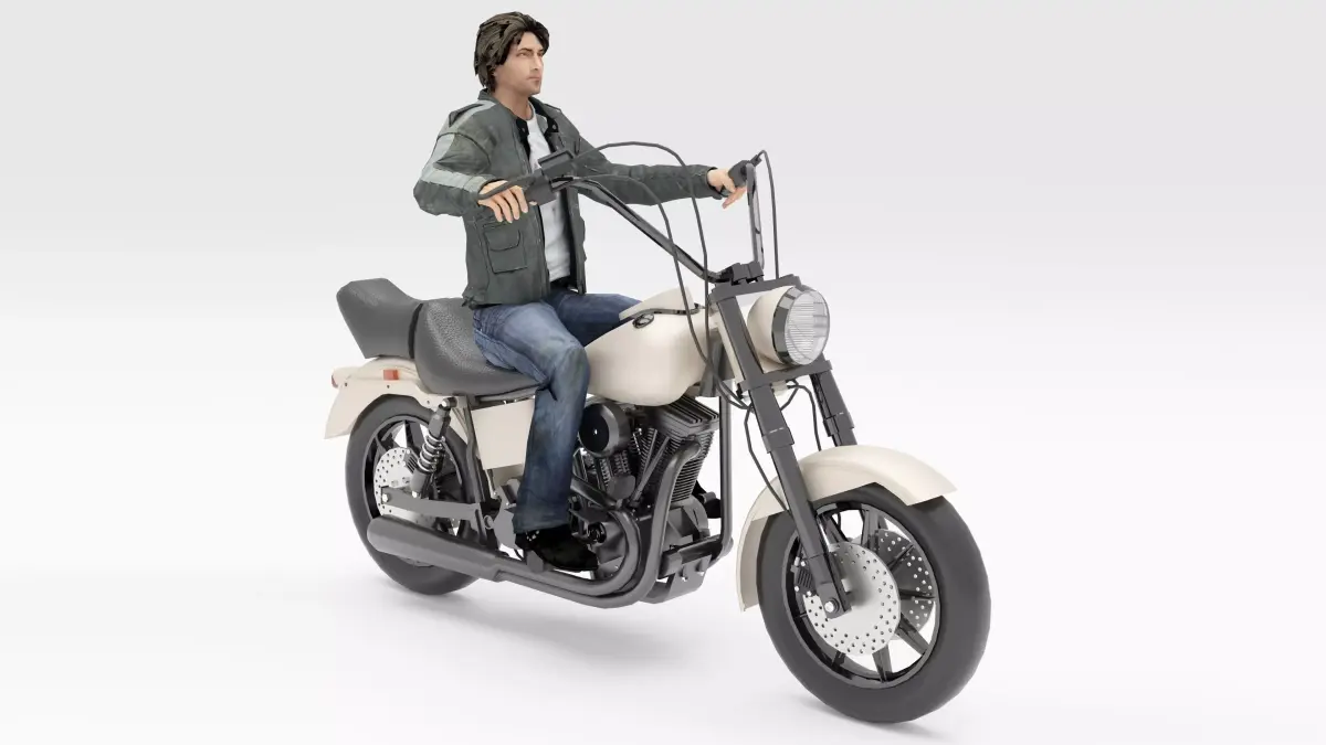 Chopper Biker 2 - 4K 3D model