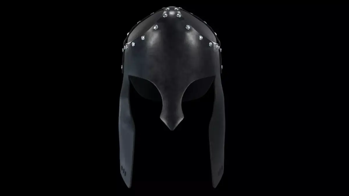 Leather Greek or Spartan Helmet Low-poly 3D model