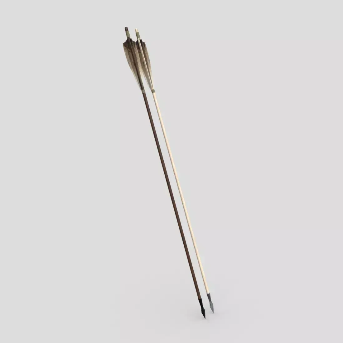 Wooden Arrow 1 Low-poly 3D model