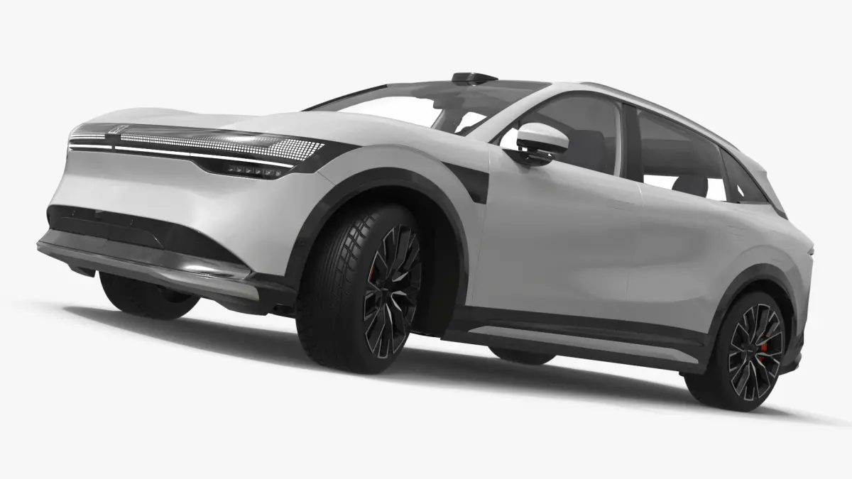 Zeekr 7X Modern Pearl White Crossover Rigged for Cinema 4D 3D model