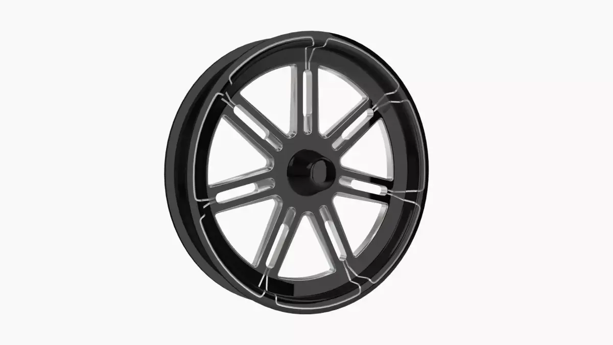 FTD Customs Valor dragster front wheel Low-poly 3D model