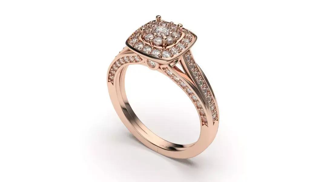 solitaire with ring sizes  8 part S55 3D print model