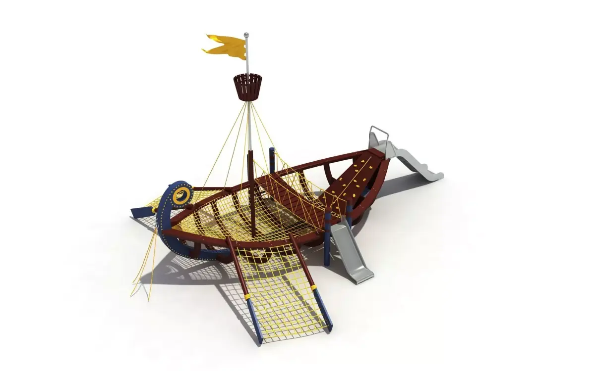 Kids outdoor commercial play structure 3D model 3D model 17