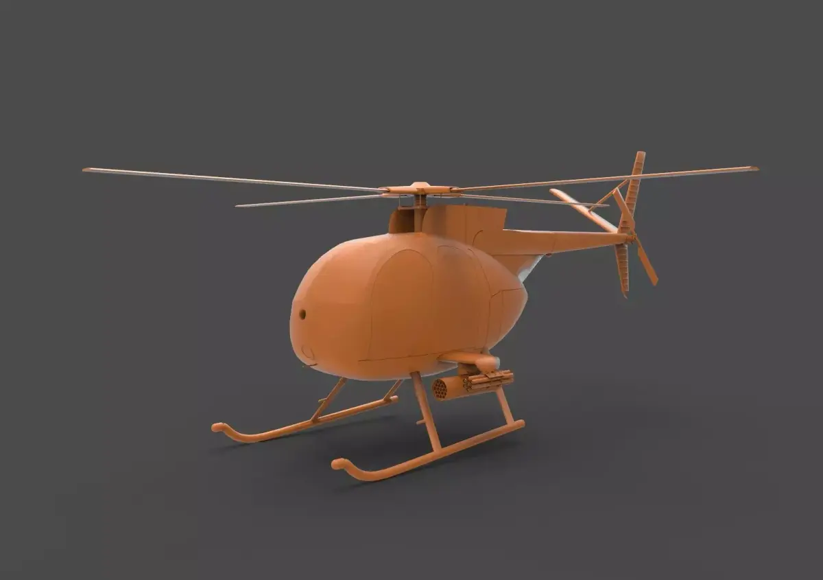 Hughes OH-6 Cayuse 3D print model