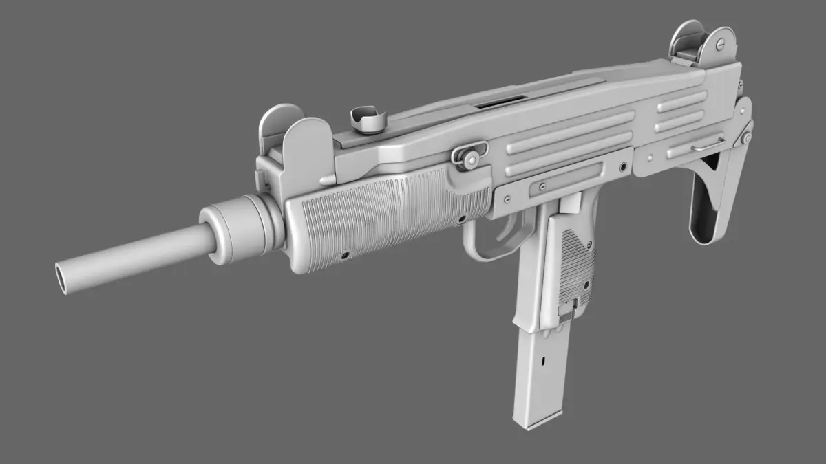 SMG UZI Machine Gun 3D model