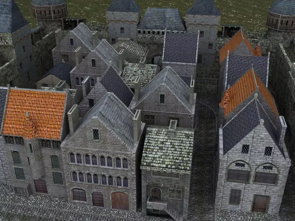 Medieval Houses Low-poly 3D model purchase