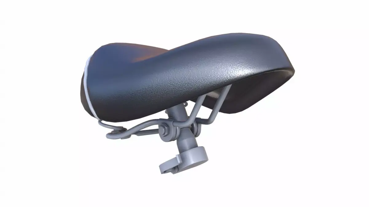 Bicycle Seat Low-poly 3D model 2