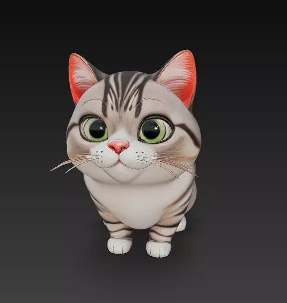 Cat Realistic 3D Model Basic - Low Poly Realistic Low-poly 3D model 5