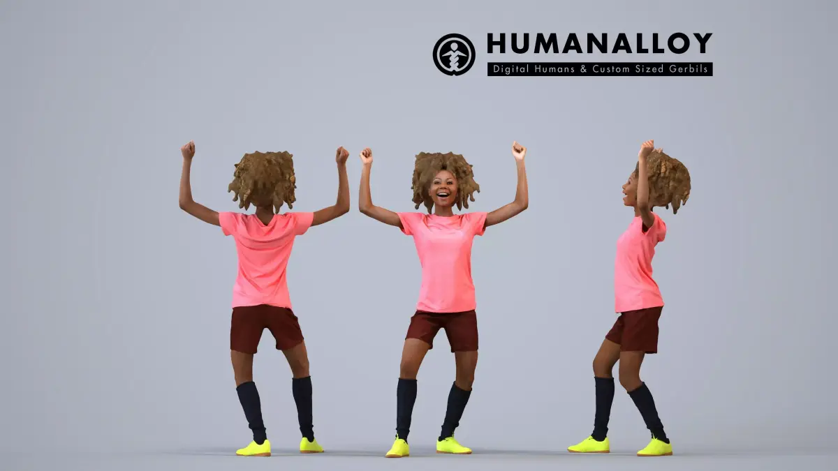 00498Harper006 - Adult Black woman exercising in summer 3D model