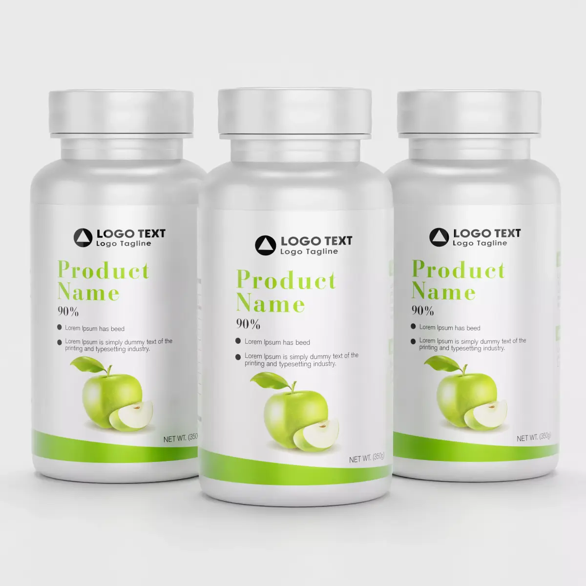 High-Quality 3D Supplement Bottle with Label Model 3D model