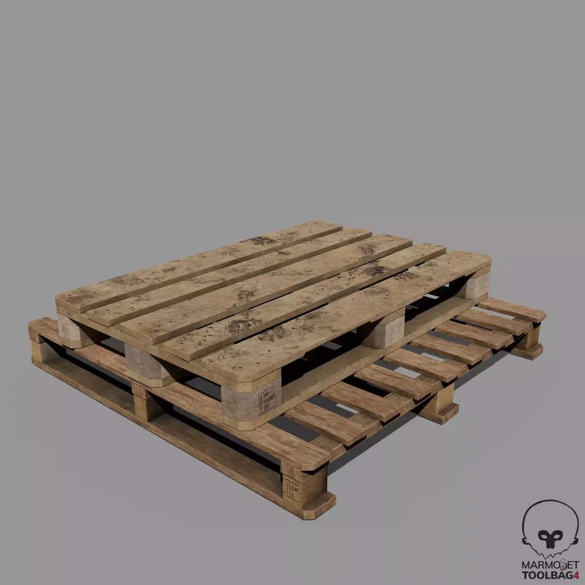 Pallet Pack Low-poly 3D model