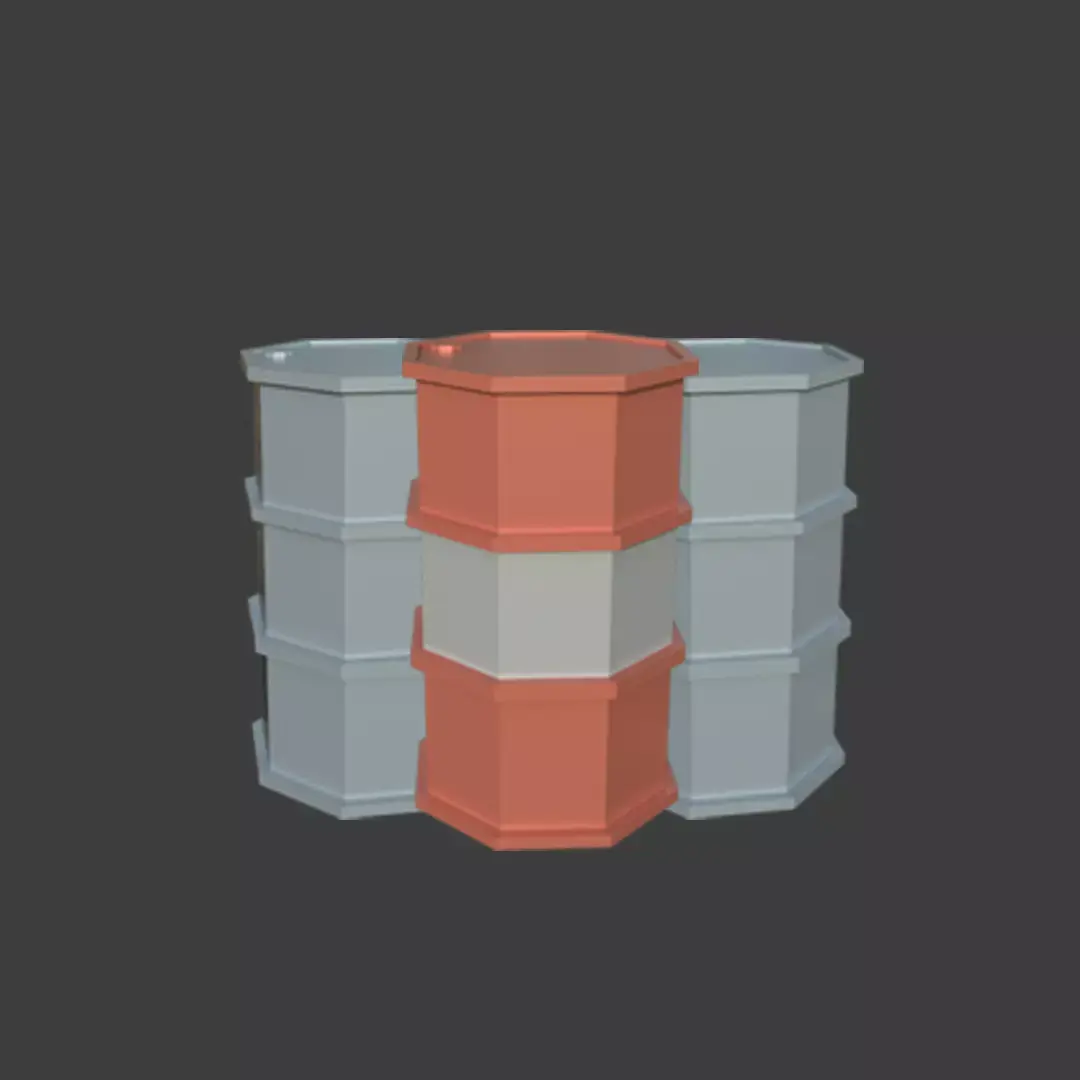 barrel three barrels Free low-poly 3D model