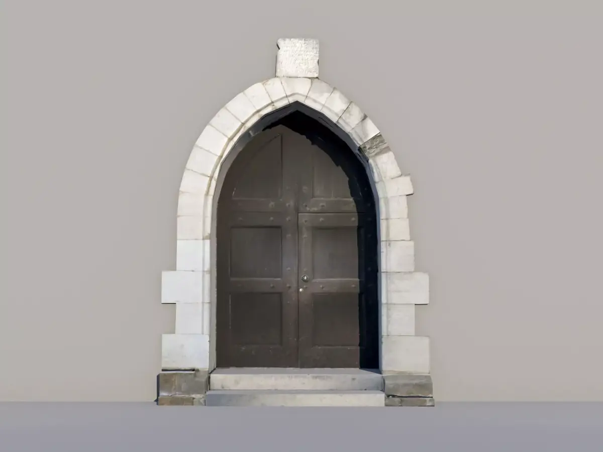Ancient door Low-poly 3D model