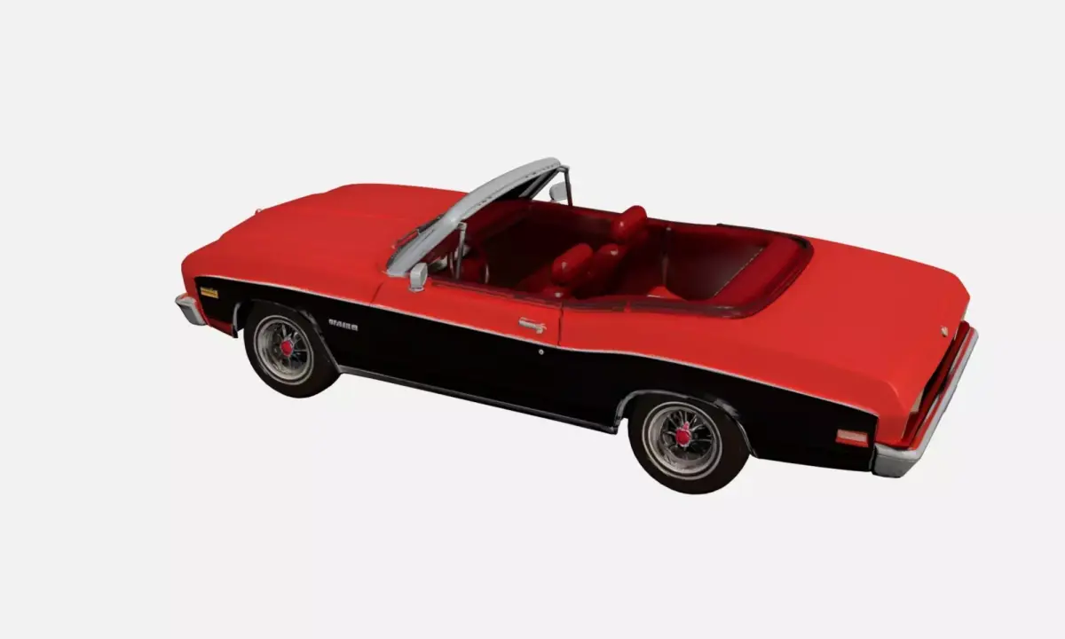 1970s Early Vintage Classic Convertible 3D model Free 3D model