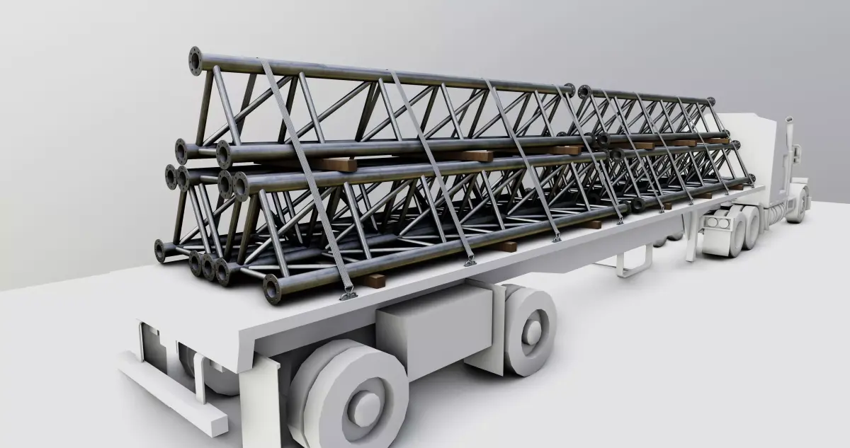 CARGO MODELS FOR TRUCK TRAILER-Roof Modul Type-1 3D model