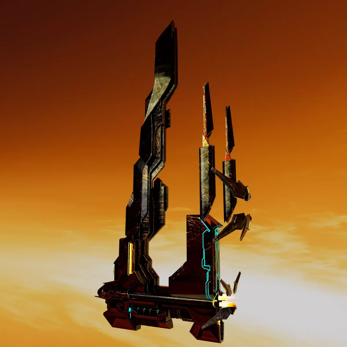 Spaceship cover by Cyan 3D model
