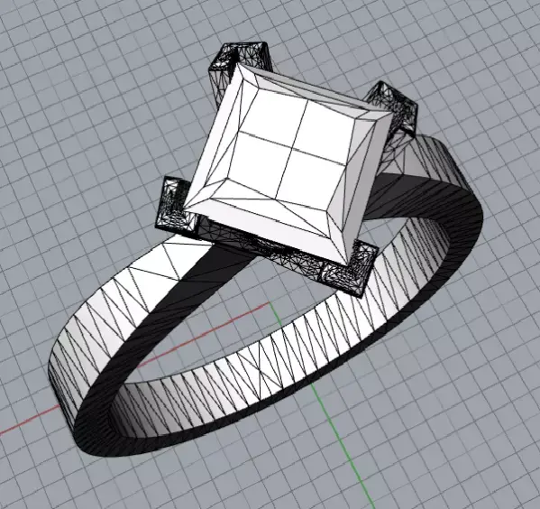 solitario cuadrado  3D model
