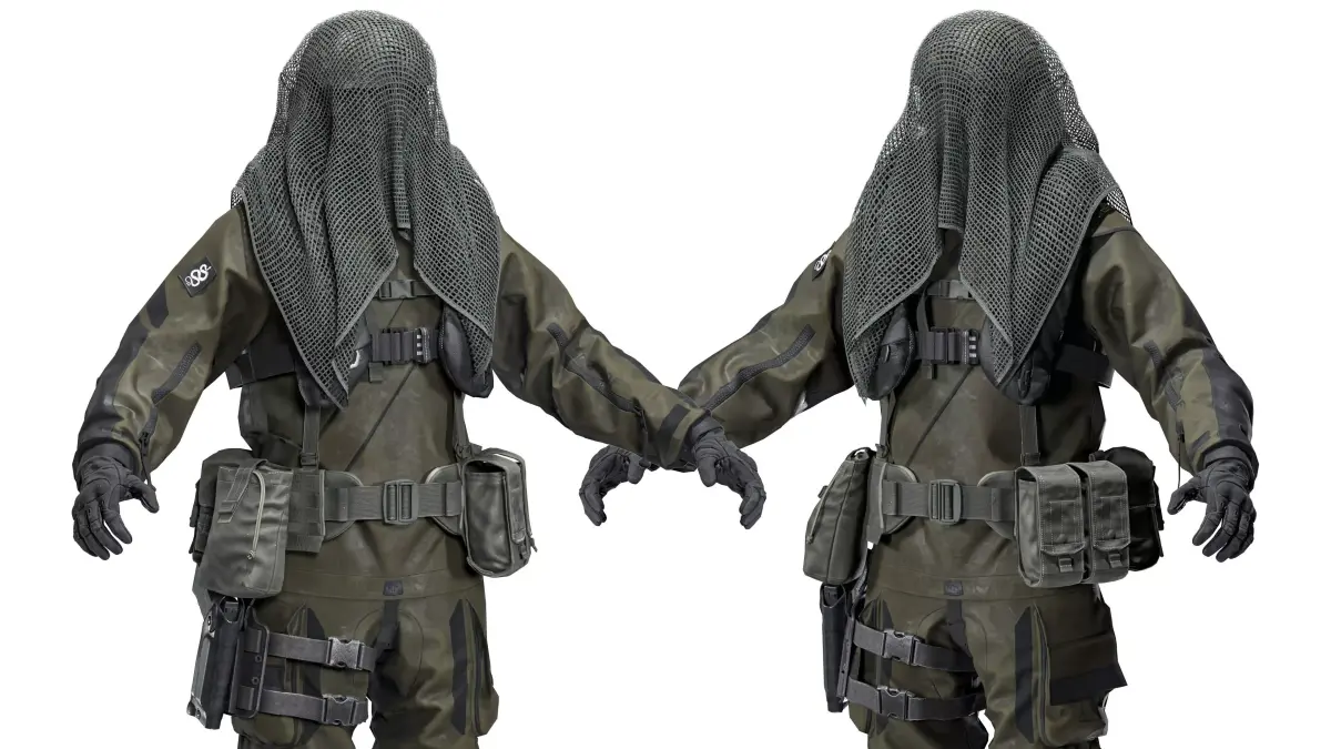 DANISH FROGMAN OPERATOR RIGGED CHARACTER Low-poly 3D model
