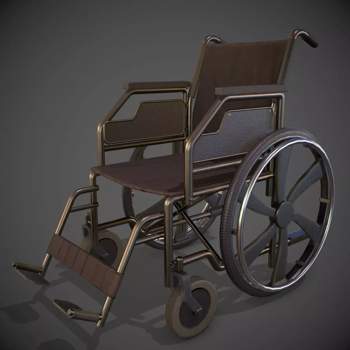 WheelChair 4K PBR Low-poly 3D model