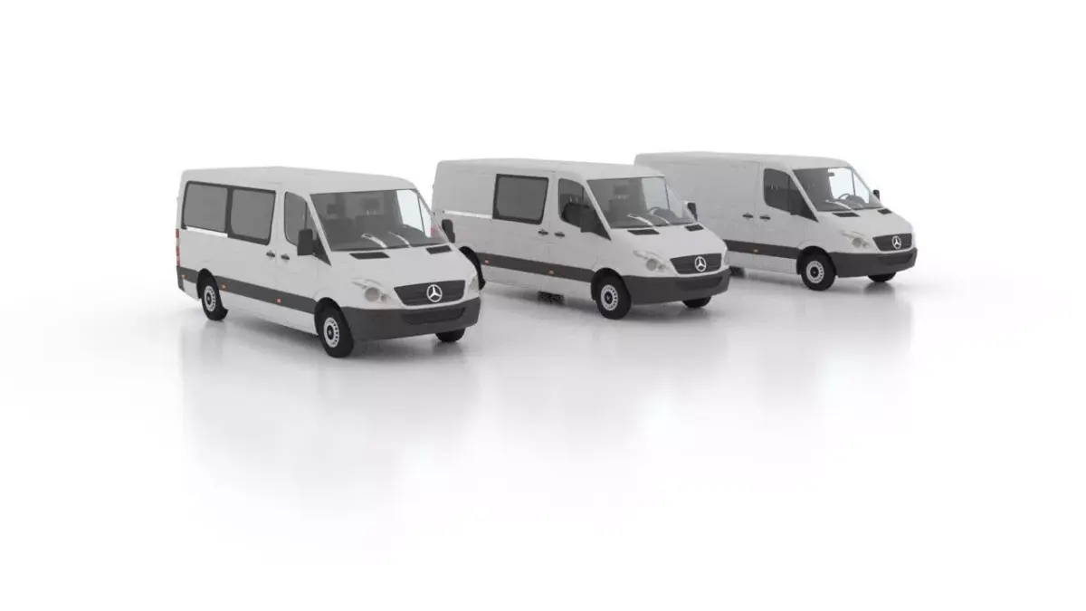 Mercedes Benz Sprinter L2H1 2009 Collection EU 3D Model Pack