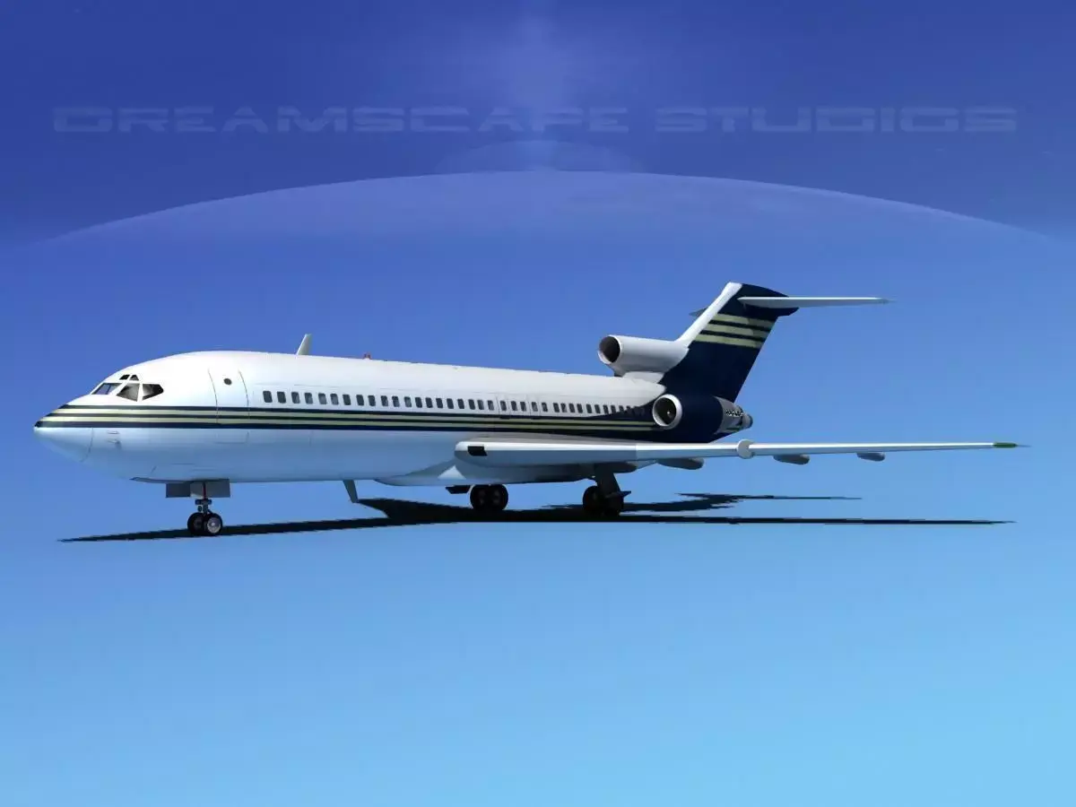 Boeing 727-100 Corporate Jet 6 3D model